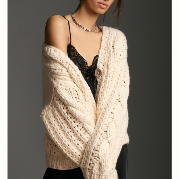 Raga Alaska Cable Cardigan Sweater - Picture 2 of 7